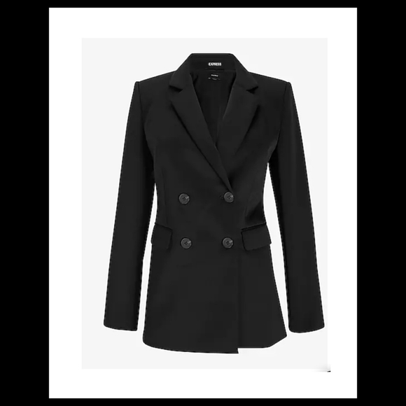 NWOT Express Super Soft Double Knit Double Breasted Blazer - Picture 5 of 10